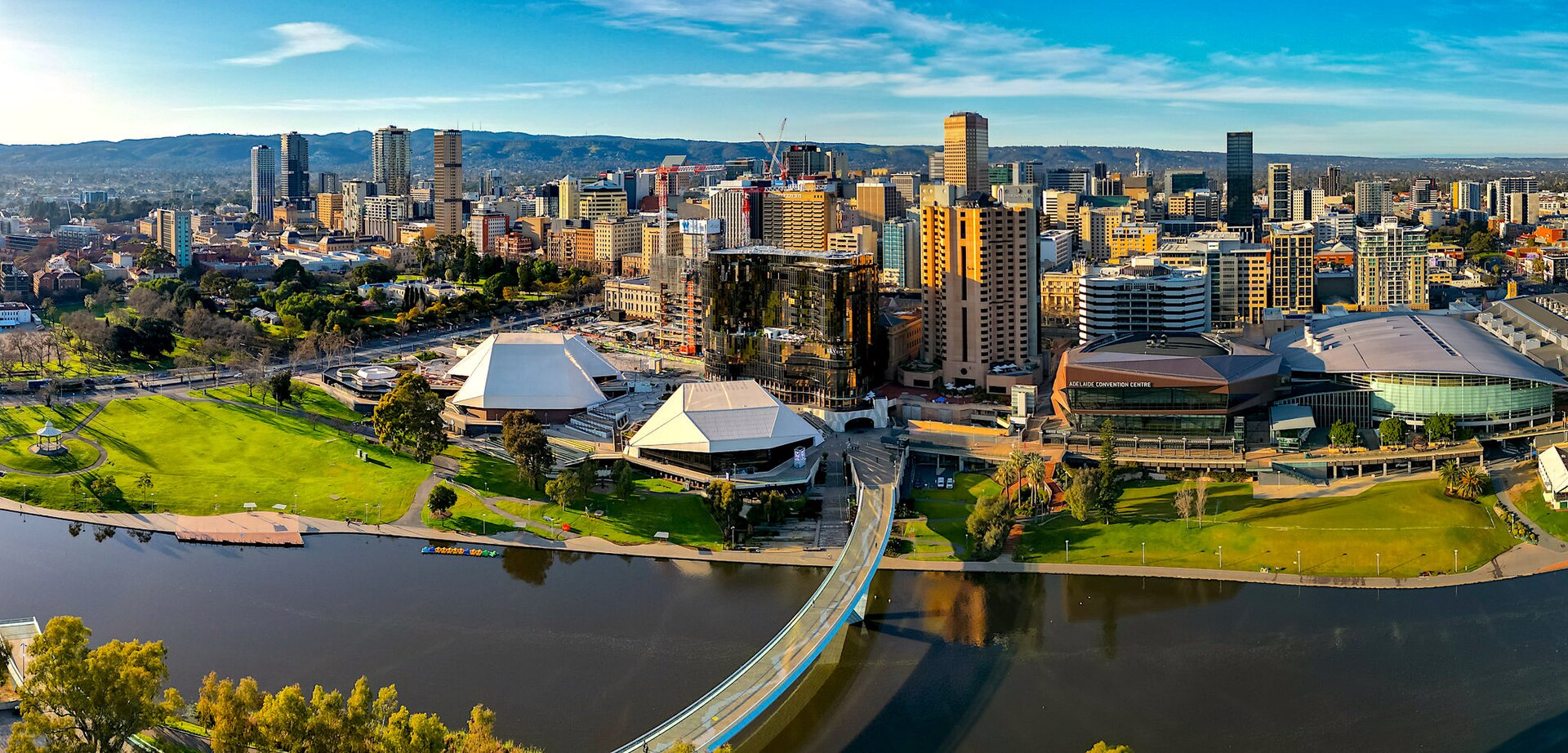 Adelaide skyline in South Australia