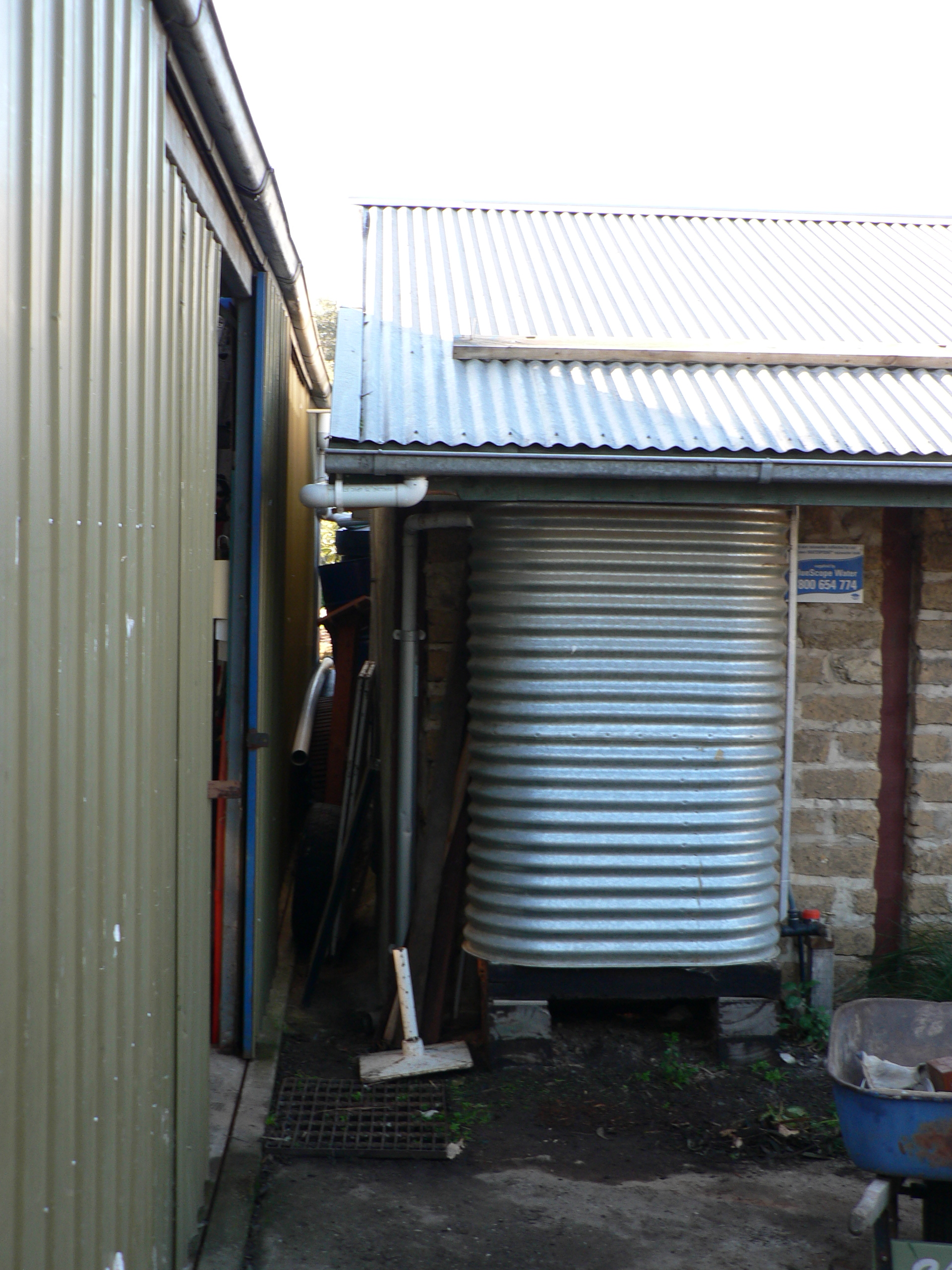 Rainwater tank at Ceres in Victoria